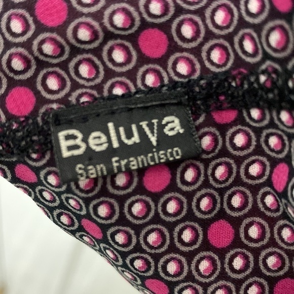 Beluva San Francisco Reversible rayon Fushia jacket. Dot / solid. Size Medium. - Picture 9 of 10